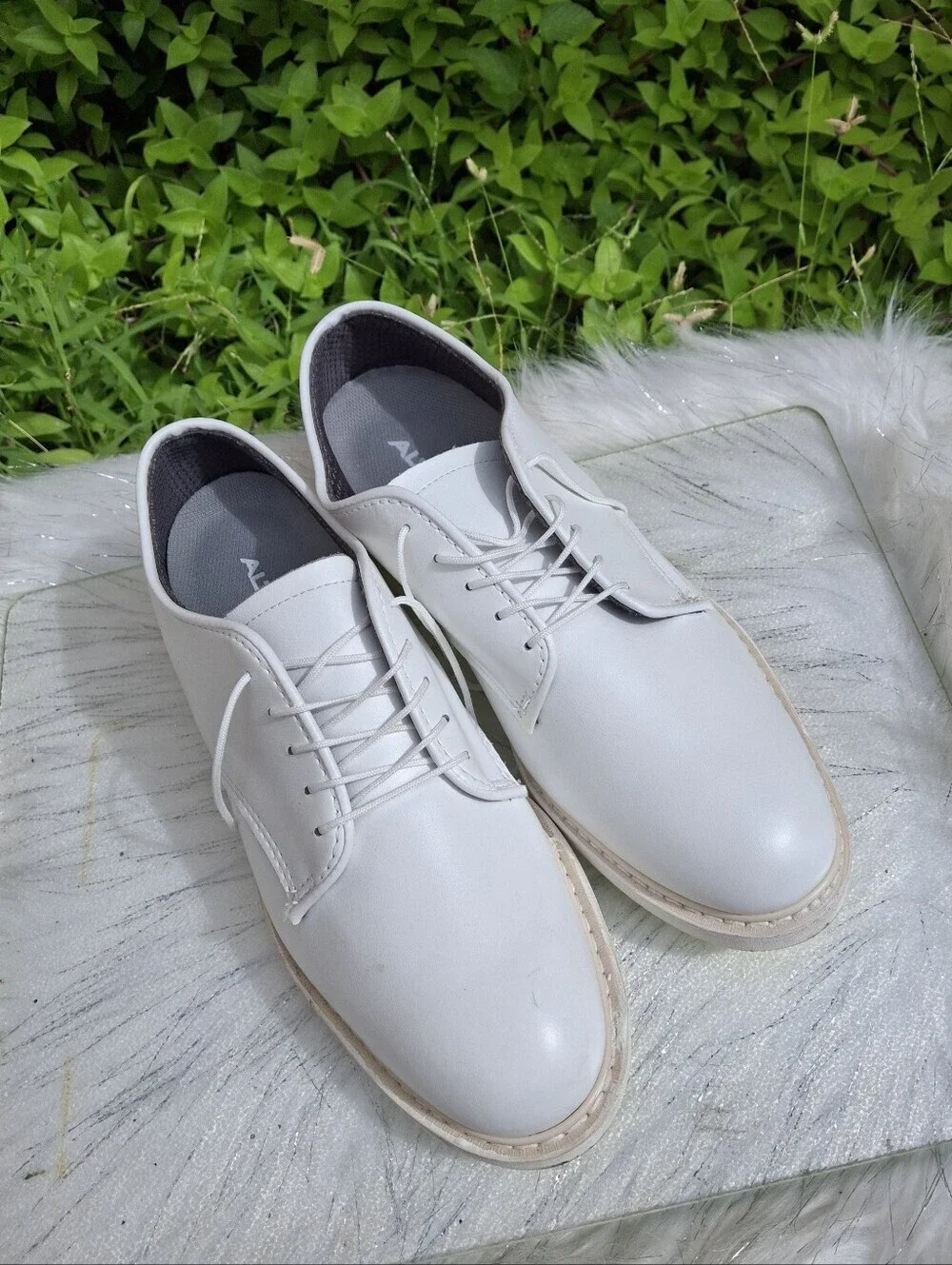 Altama White Leather Lace-Up  Oxford Dress Shoes Military USA Made Men Size 8